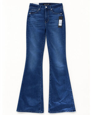 NWT Veronica Beard Beverly High Rise Flare Jeans in Bright Blue